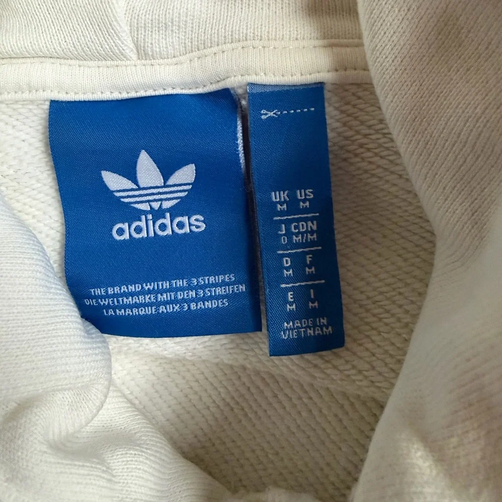 Adidas Originals Trefoil Off White 100%‎ Cotton Hoodie